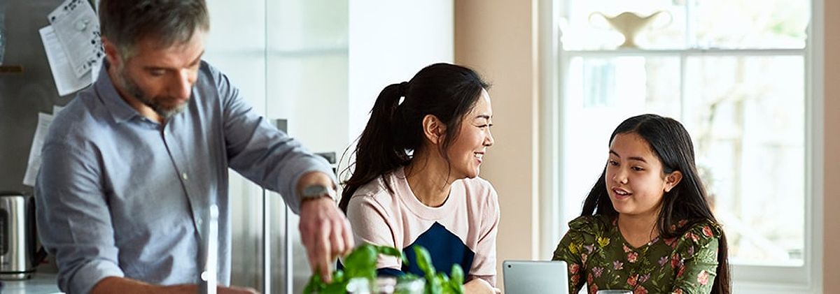 Family discussing home equity loan requirements